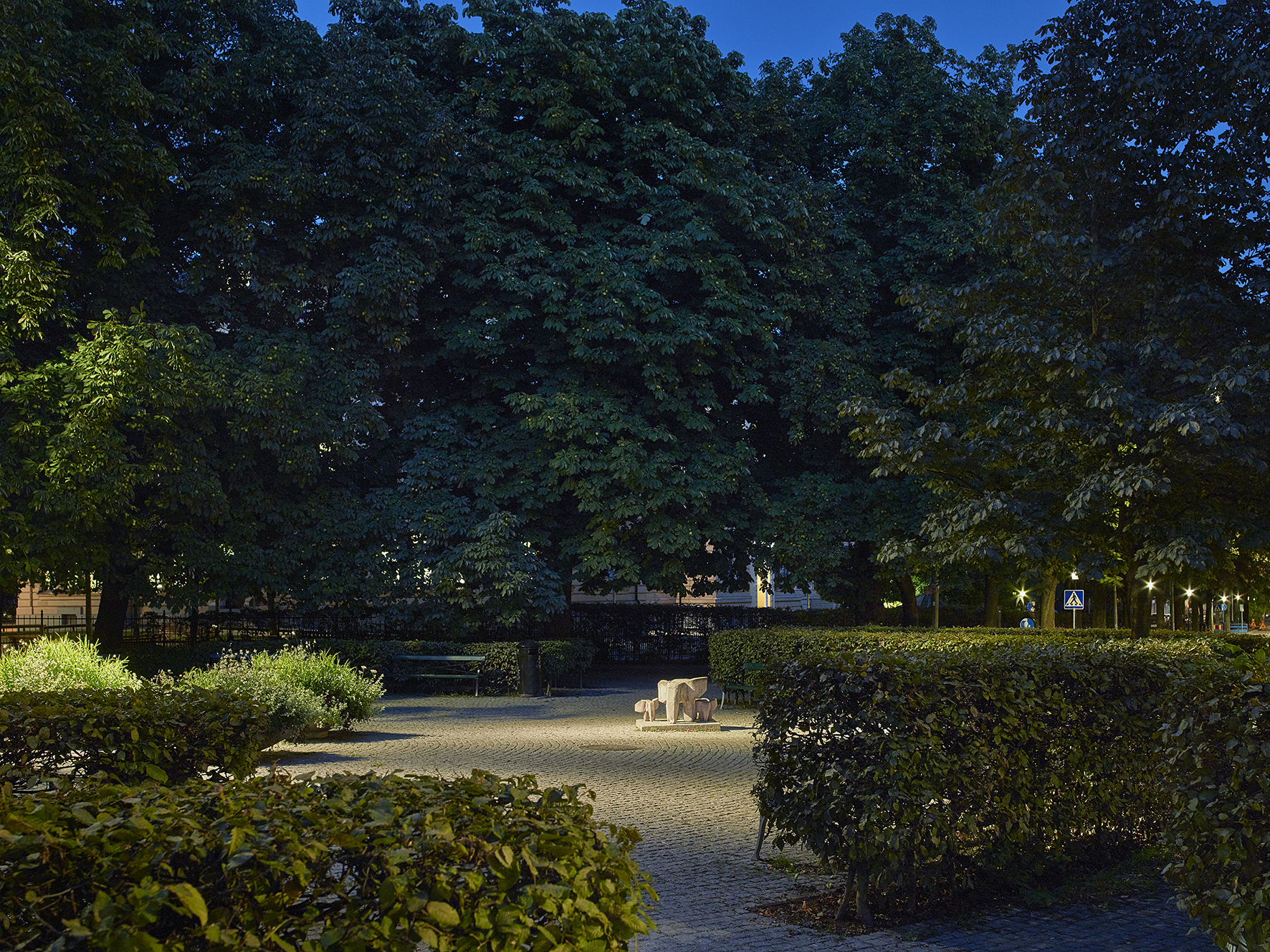 park at night